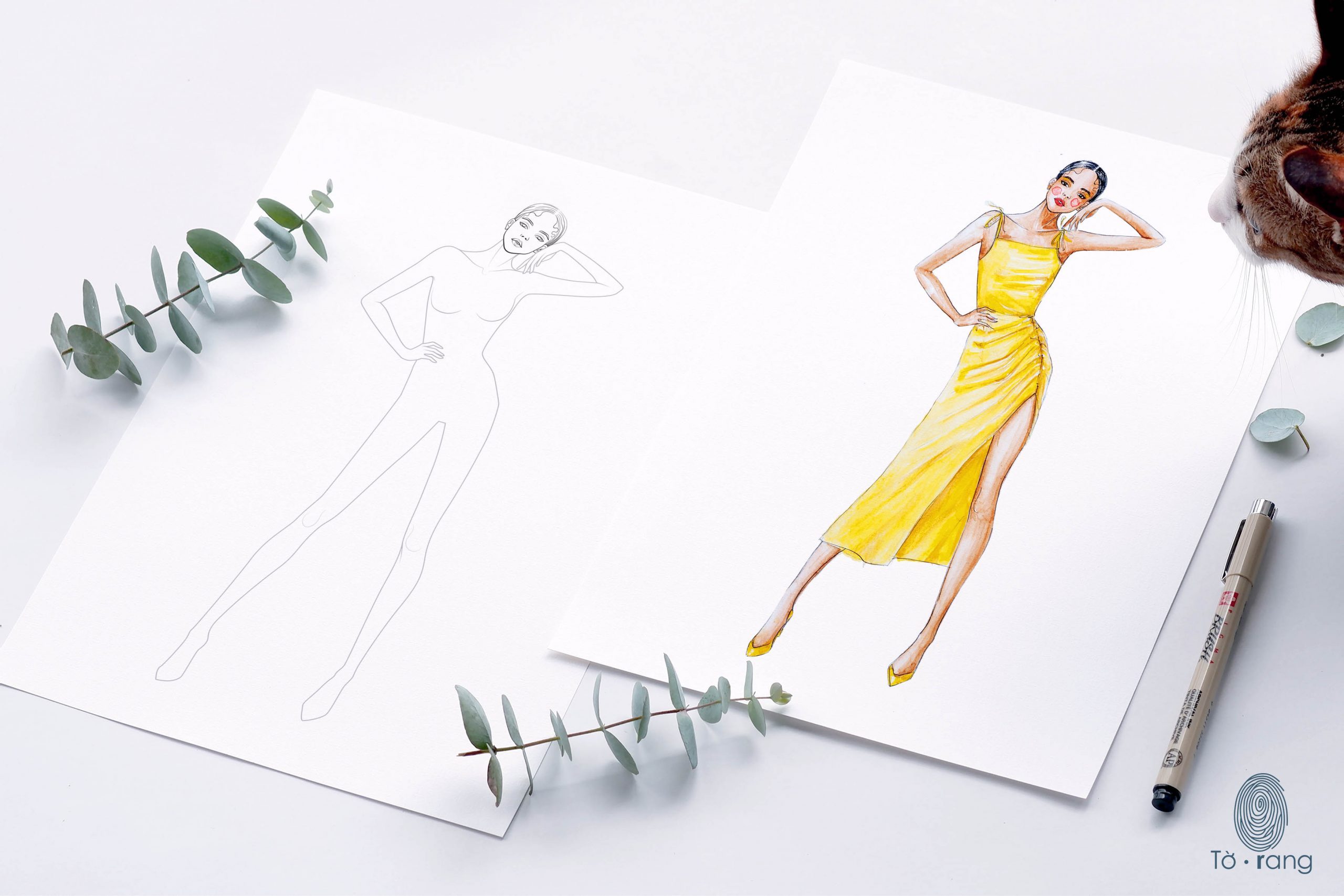 Female Fashion Figure Template, 9-Head Fashion Croquis, Fashion Illustration - Image 5