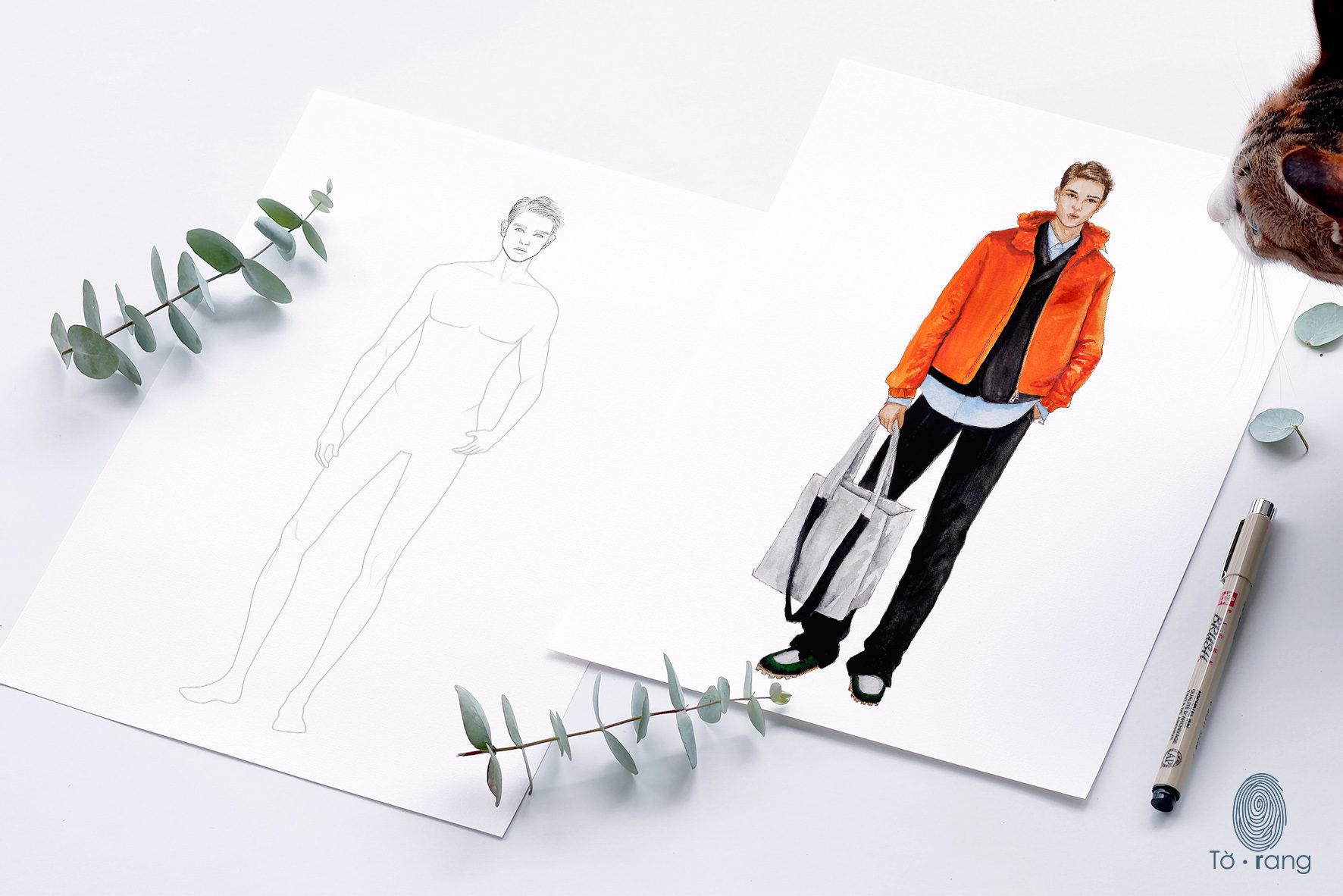 Male Fashion Figure Templates, 9-Head Fashion Croquis, Fashion Illustration - Image 5