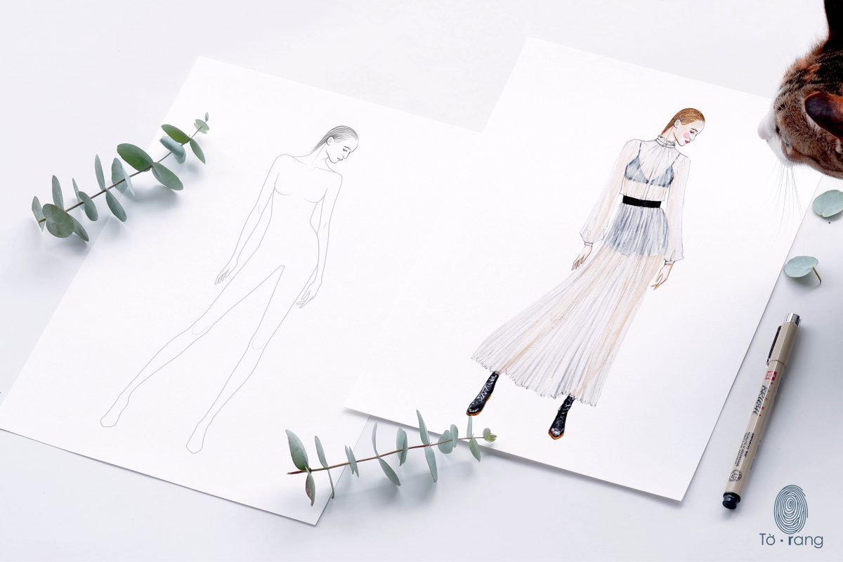 Female Fashion Croquis Template, 9-Head Fashion Figure, Sketch Fashion Poses - Image 5