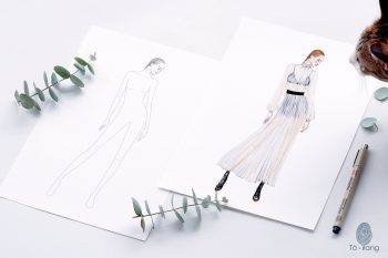 Female Fashion Croquis Template, 9-Head Fashion Figure, Sketch Fashion Poses - Image 5