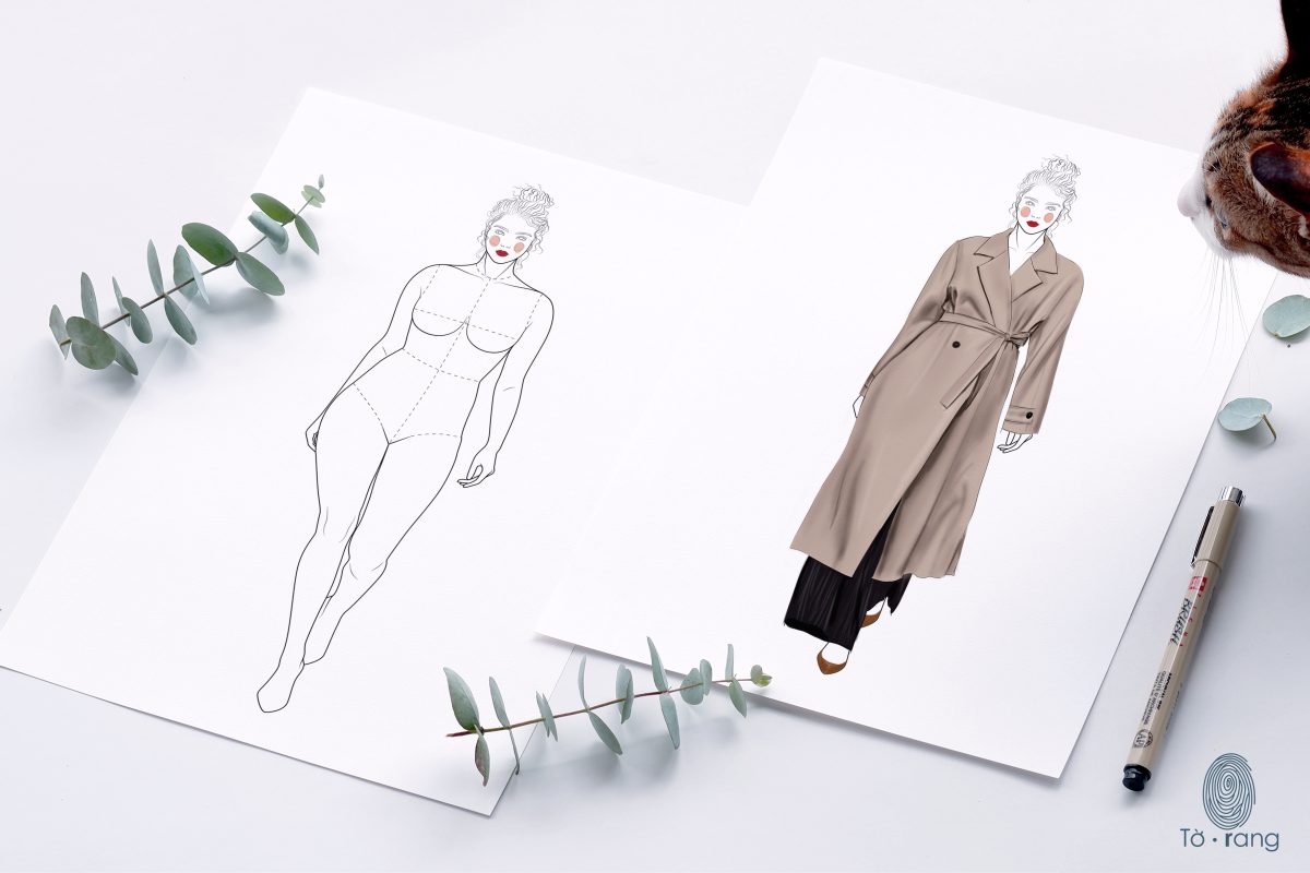 Female Plus Size Catwalk Model Fashion Croquis, 8-Head Fashion Figure - Image 5