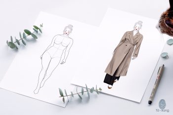 Female Plus Size Catwalk Model Fashion Croquis, 8-Head Fashion Figure - Image 5