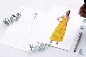10 Female Fashion Croquis Templates, 8 Heads, Female Fashion Figure, Fashion Illustration, Croquis Vector - Image 10
