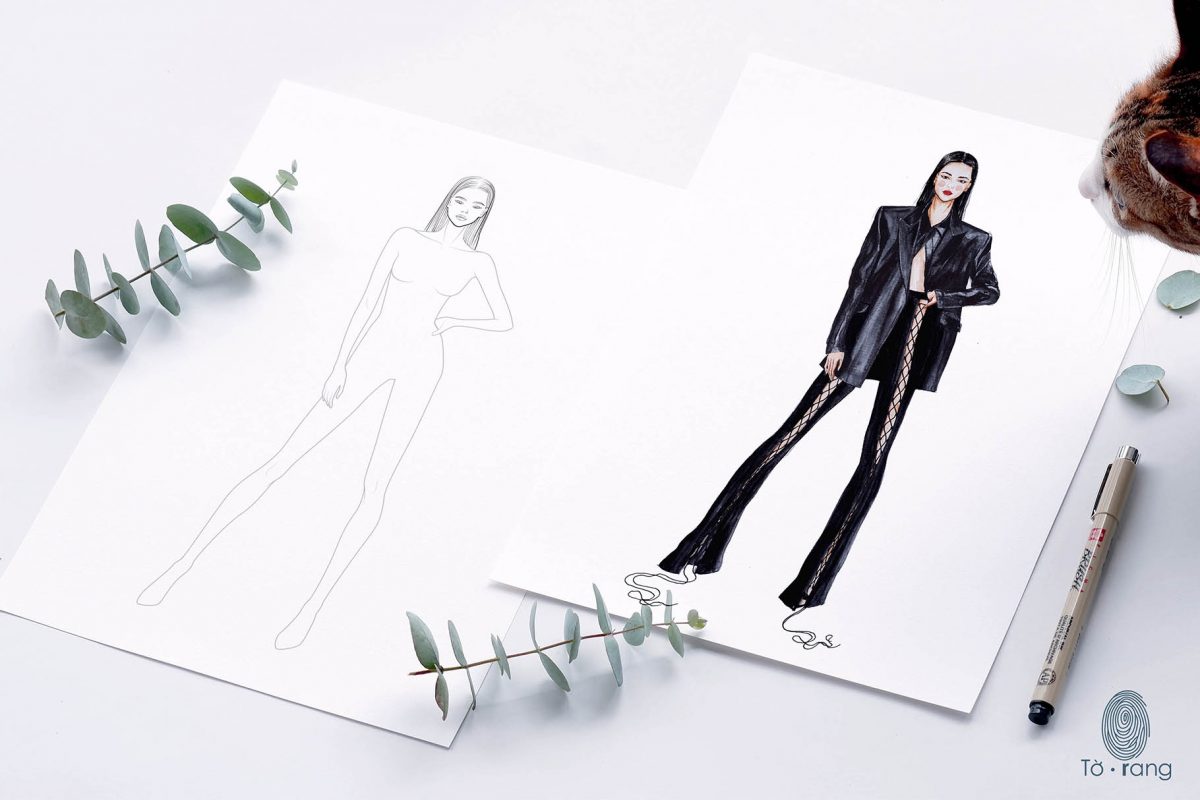 Female Fashion Figure Template, 9-Head Fashion Croquis, Figure Drawing for Fashion Design - Image 5