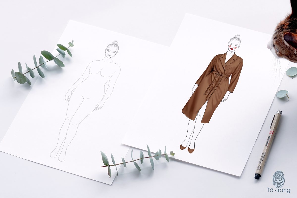 8 Female Plus Size Fashion Figure Templates, Curvy Croqui Templates, 8-Head Model Figures, Croquis Templates for Fashion Illustrations - Image 10
