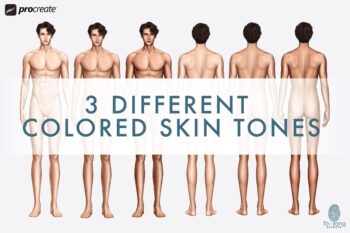 10-Head Male Fashion Croquis (Front & Back, 3 Skin Tones) - Vector & Procreate - Image 4